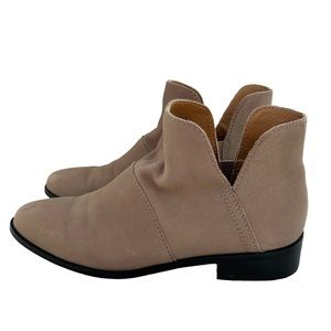 LUCKY BRAND Paramo Nubuck Suede Leather Taupe Ankle Boots 7